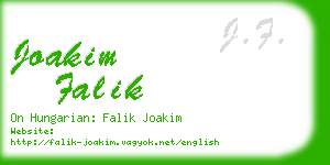 joakim falik business card
